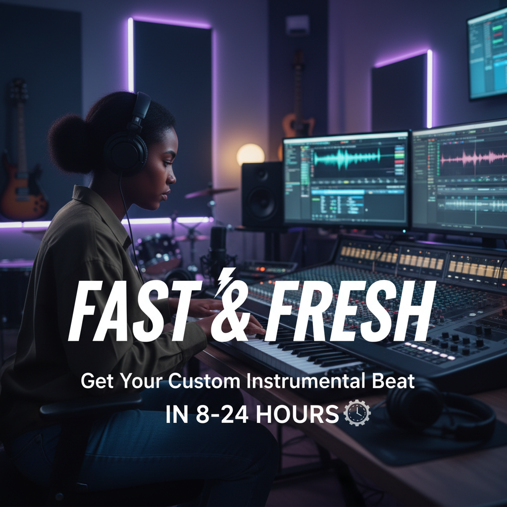Fast & Fresh: Get Your Custom Instrumental Beat in 8-24 Hours